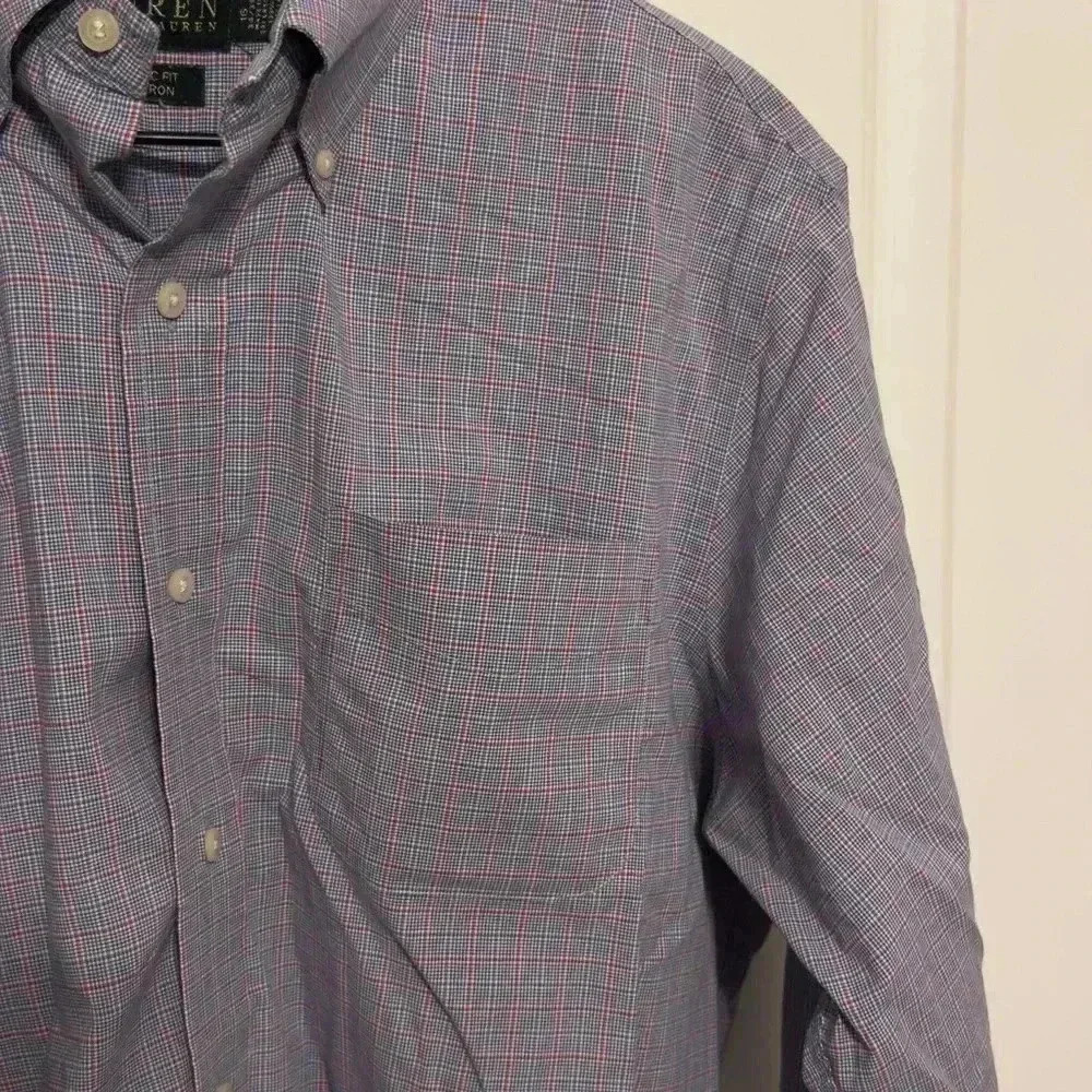 Lauren Ralph Lauren Mens Classic Fit 100% Cotton Long Sleeve Dress Shirt Size 16 - Picture 7 of 12
